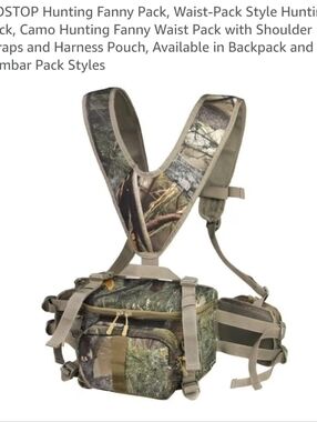 Camo Hunting Chest Pack with Shoulder Harness